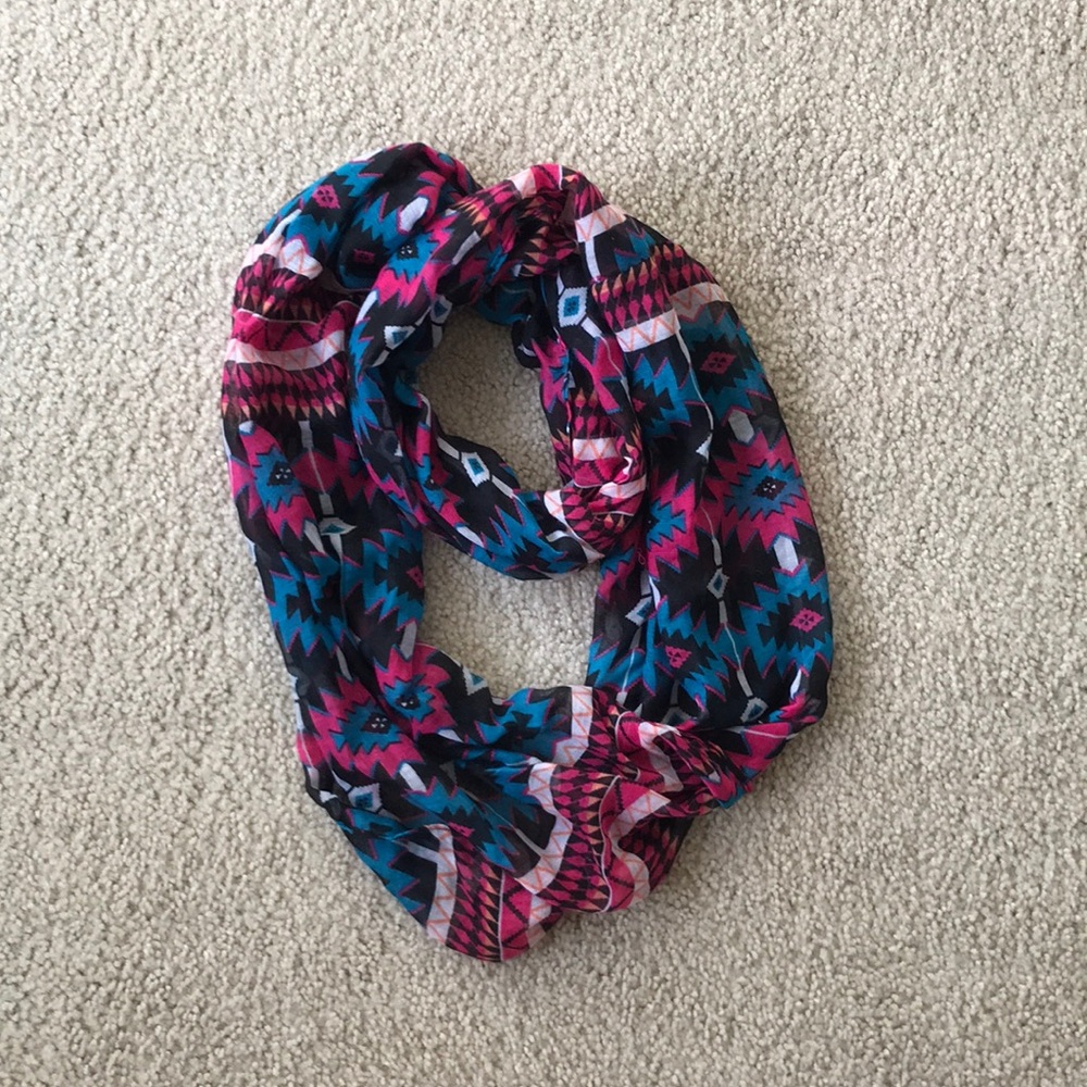 Teal Aztec Scarf